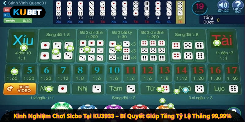 Kinh Nghiệm Chơi Sicbo Tại KU3933 – Bí Quyết Giúp Tăng Tỷ Lệ Thắng 99,99%